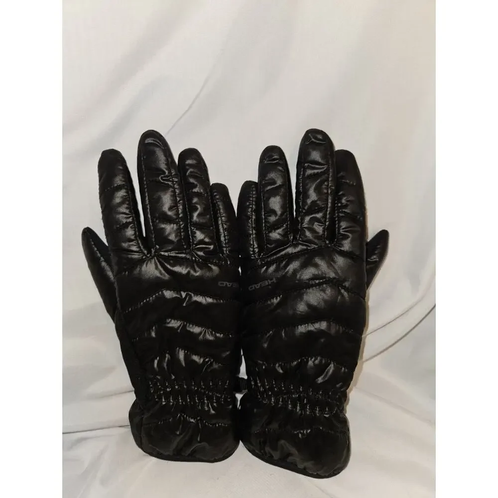 HEAD Black Winter Medium Windproof Gloves Touchscreen Polyester Fiber Fill